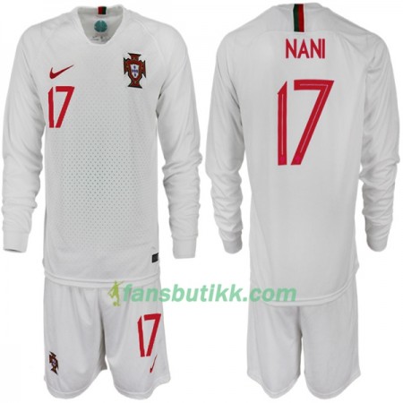 Fotball-VM 2018 Portugal drakt NANI 17 Barn Bortetrøye Langermet